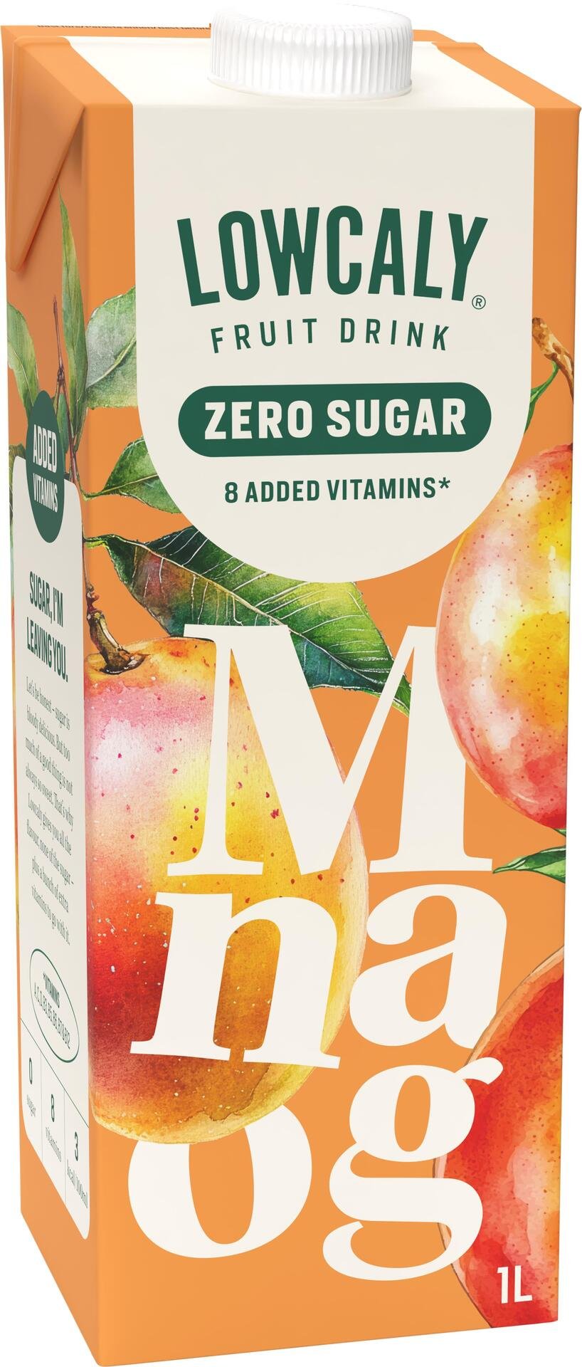 Lowcaly Fruktdryck Mango 1 liter