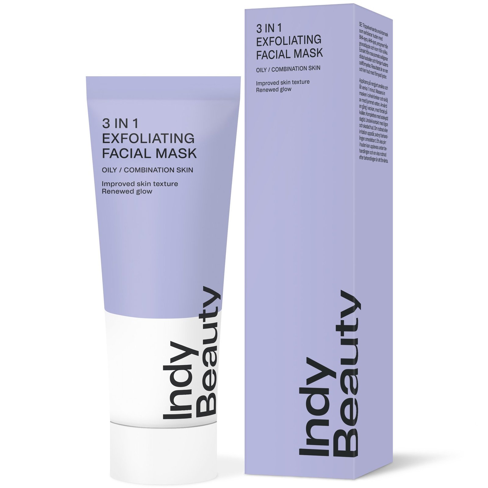 Indy Beauty 3 in 1 Exfoliating Facial Mask 75ml