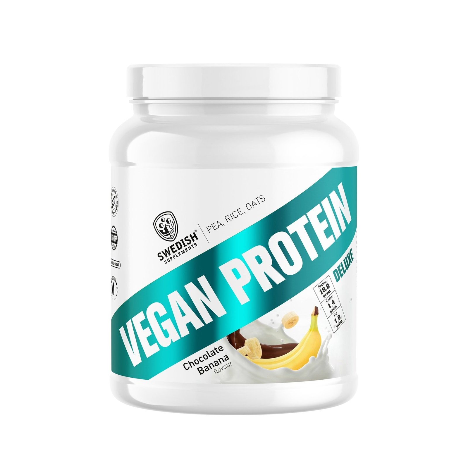 Swedish Supplements Vegan Protein Delux Chocolate Banana 750 g