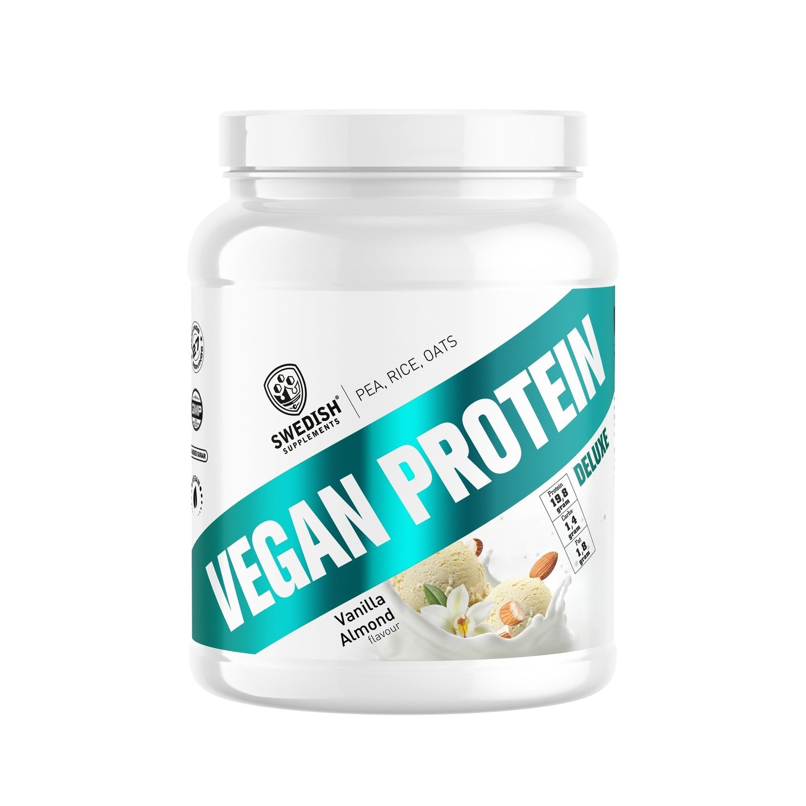 Swedish Supplements Vegan Protein Delux Vanilla Almond 750 g
