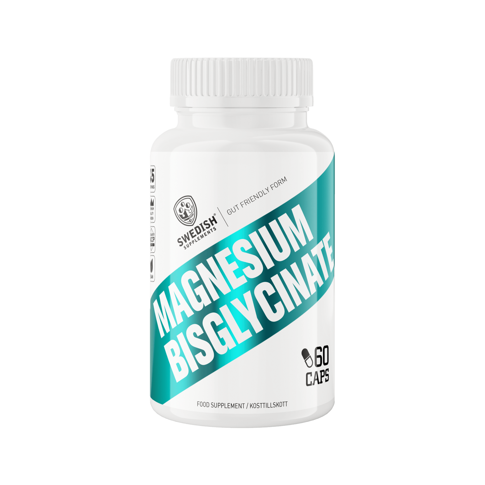 Swedish Supplements Magnesium Bisglycinat 60 kapslar