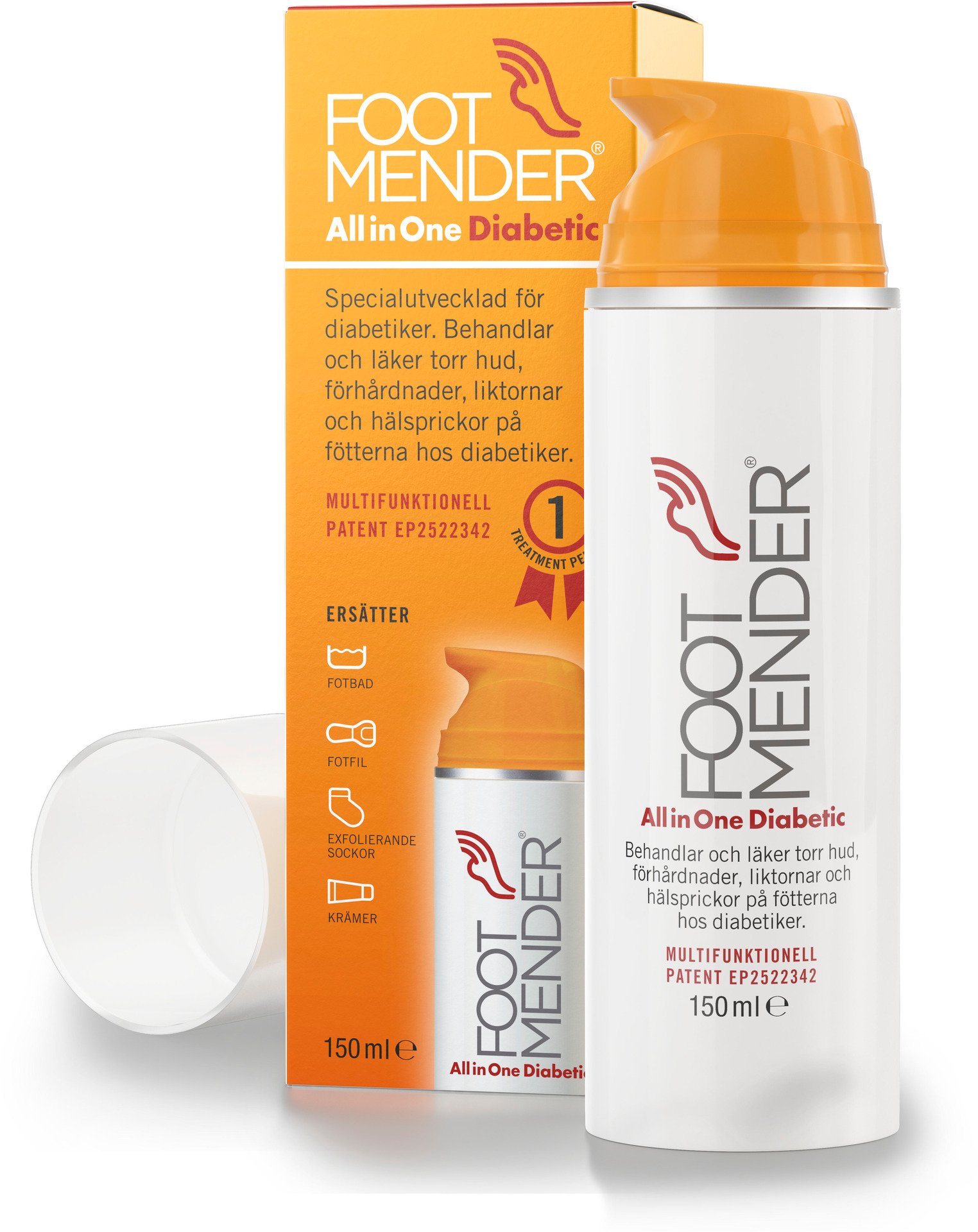Footmender All In One Fotkräm för diabetiker 150 ml