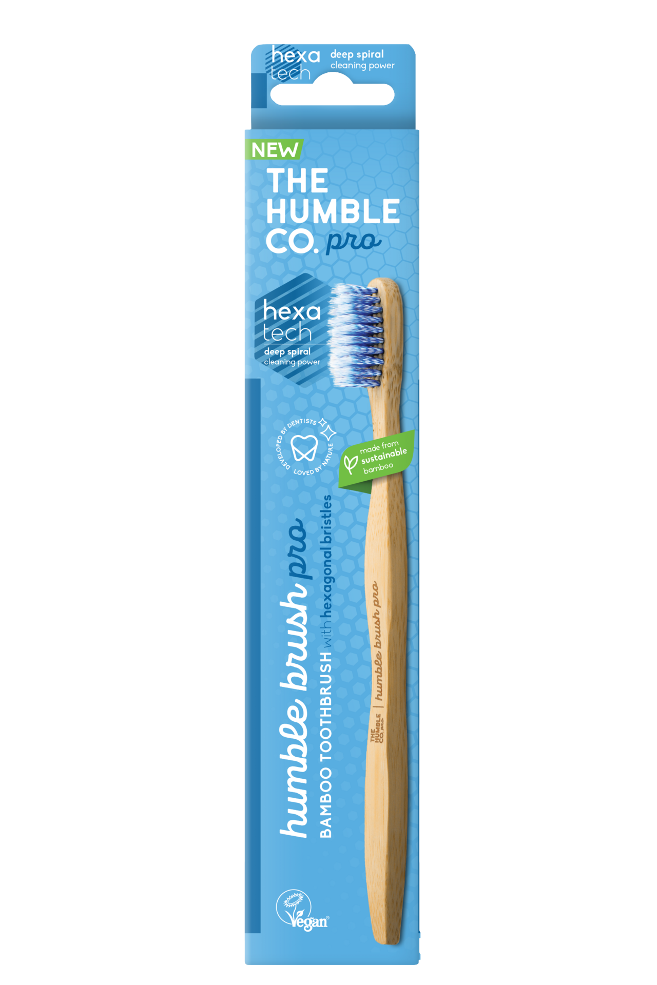The Humble Co. Pro Hexatech Adult Blue Soft Tandborste 1 st