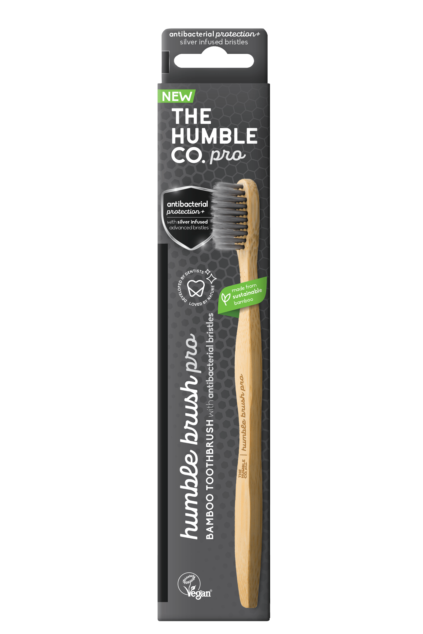 The Humble Co. Pro Line Antibacterial Silver Ion Adult Soft Tandborste x 1 st