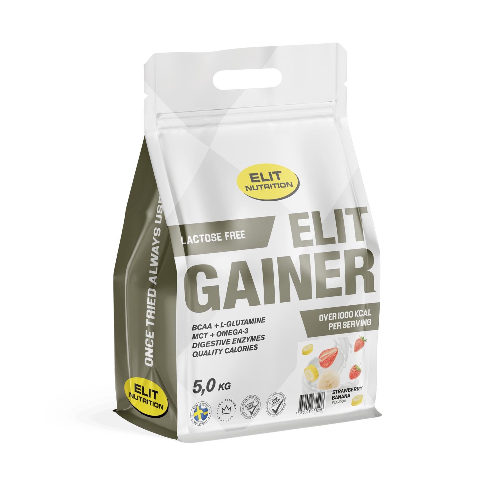 Elit Nutrition Gainer Laktosfri Strawberry Banana 5000 g