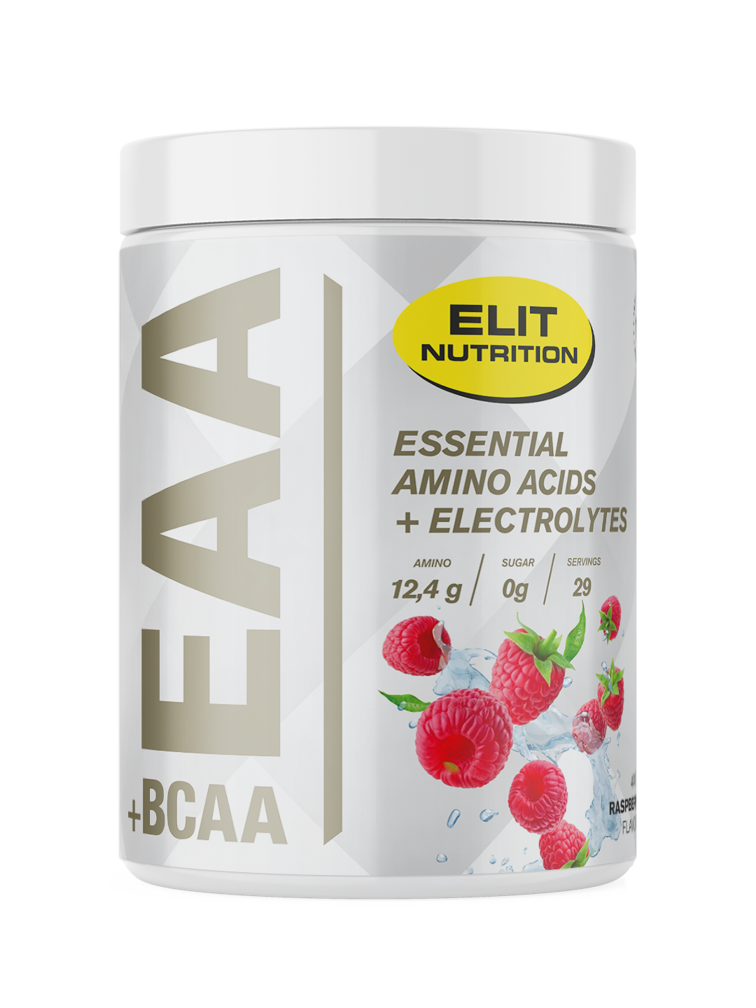 Elit Nutrition EAA + BCAA med Elektrolyter Raspberry 400 g