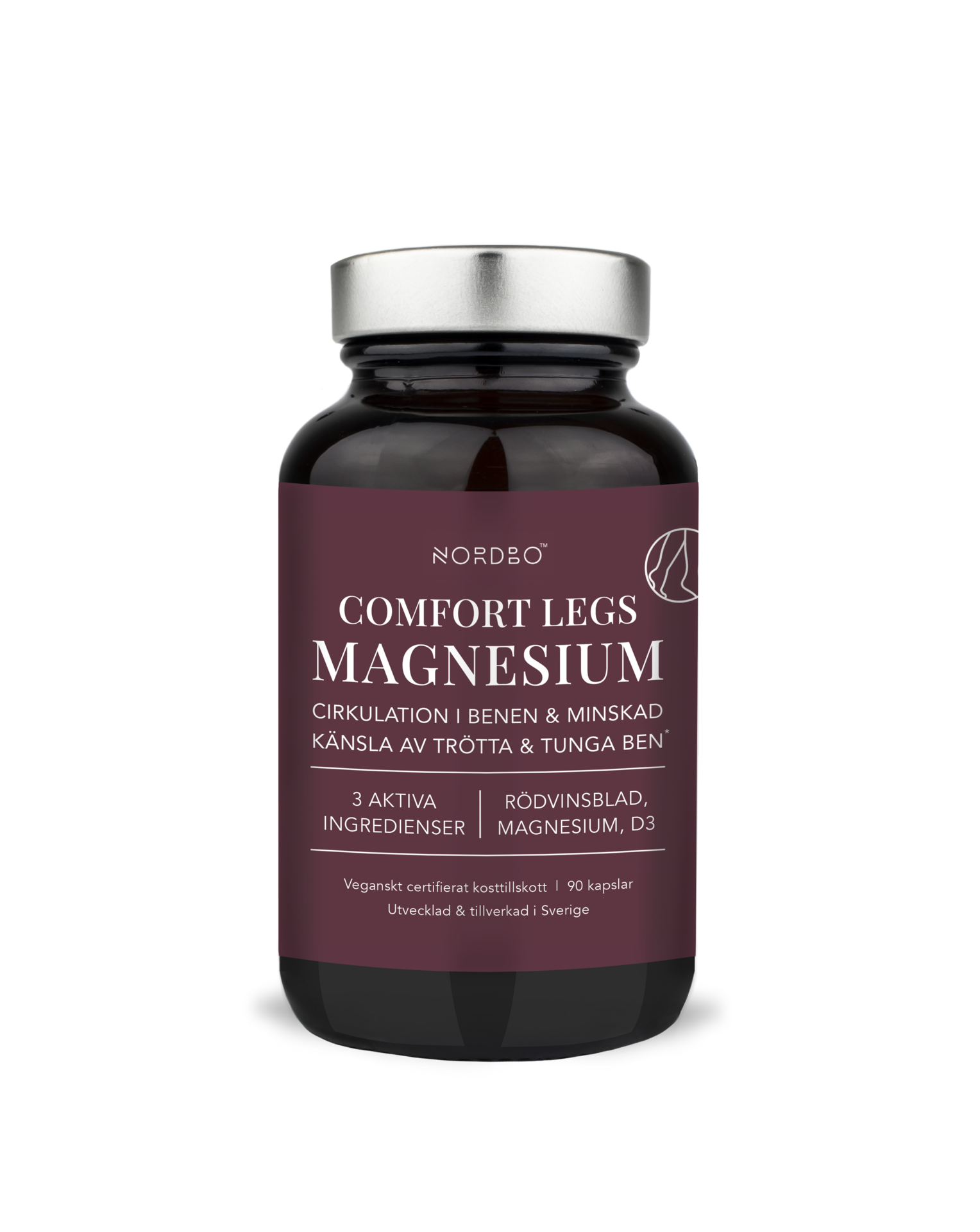 Nordbo Comfort Legs Magnesium 90 kapslar