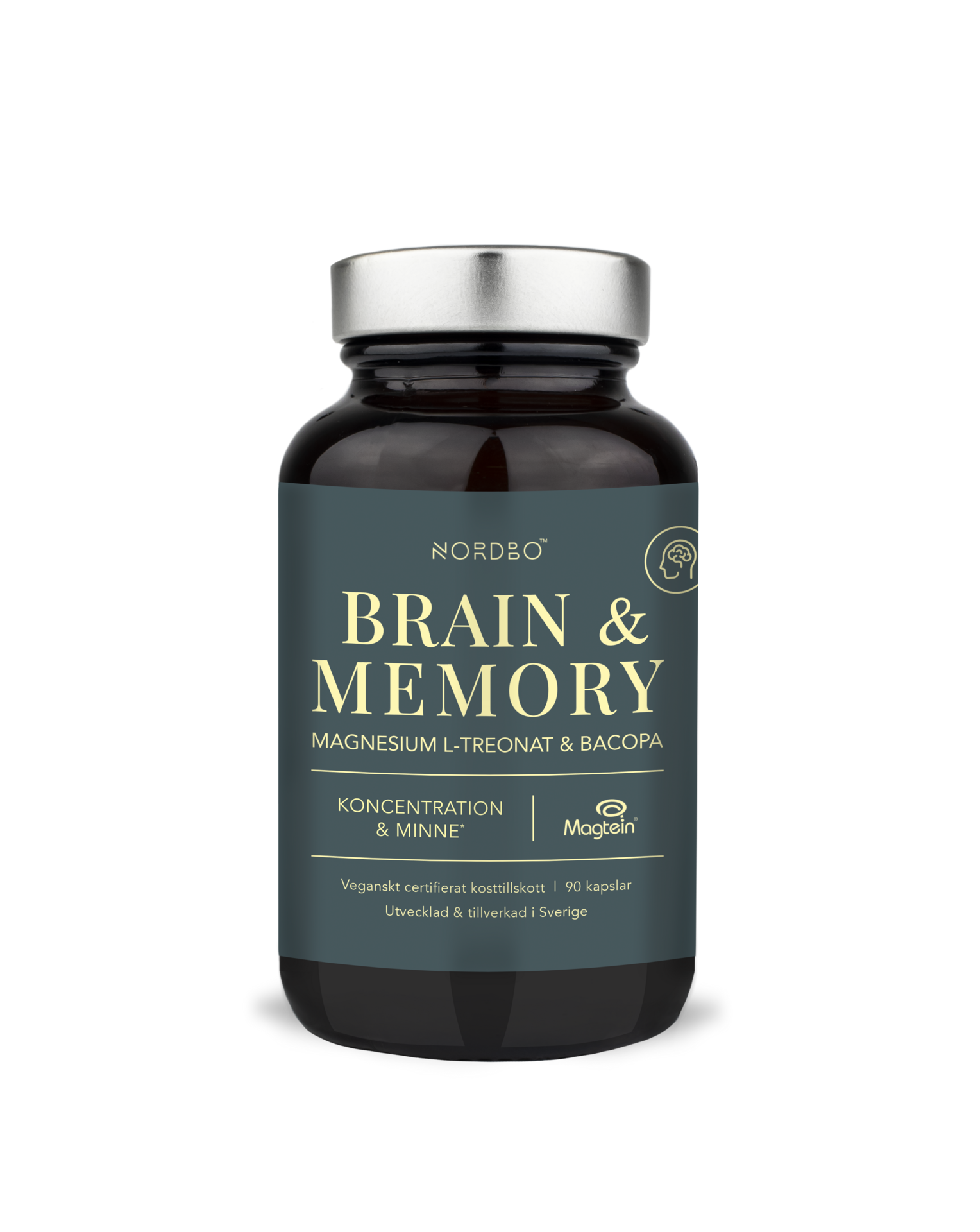 Nordbo Brain & Memory Magnesium 90 kapslar