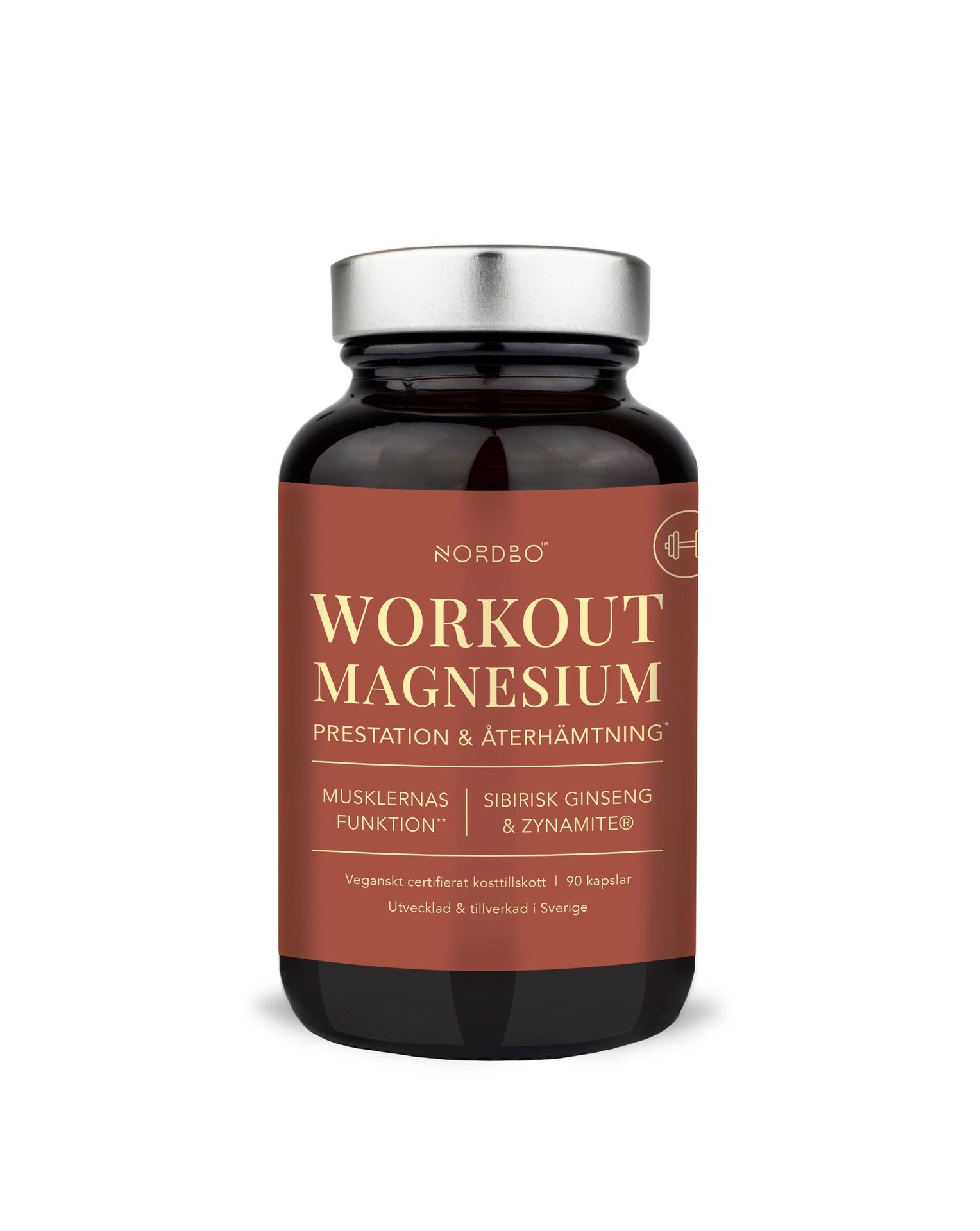 Nordbo WorkOut Magnesium 90 kapslar