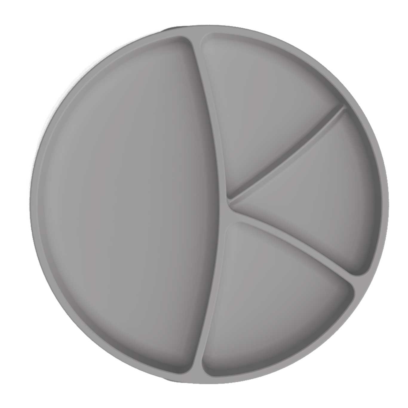 Everyday Baby Tallrik Sugfunktion Silikon Quiet Grey 1 st