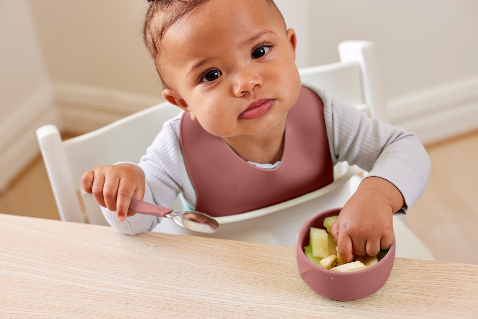 Everyday Baby Barnmatskål Silikon Nature Red 2 st