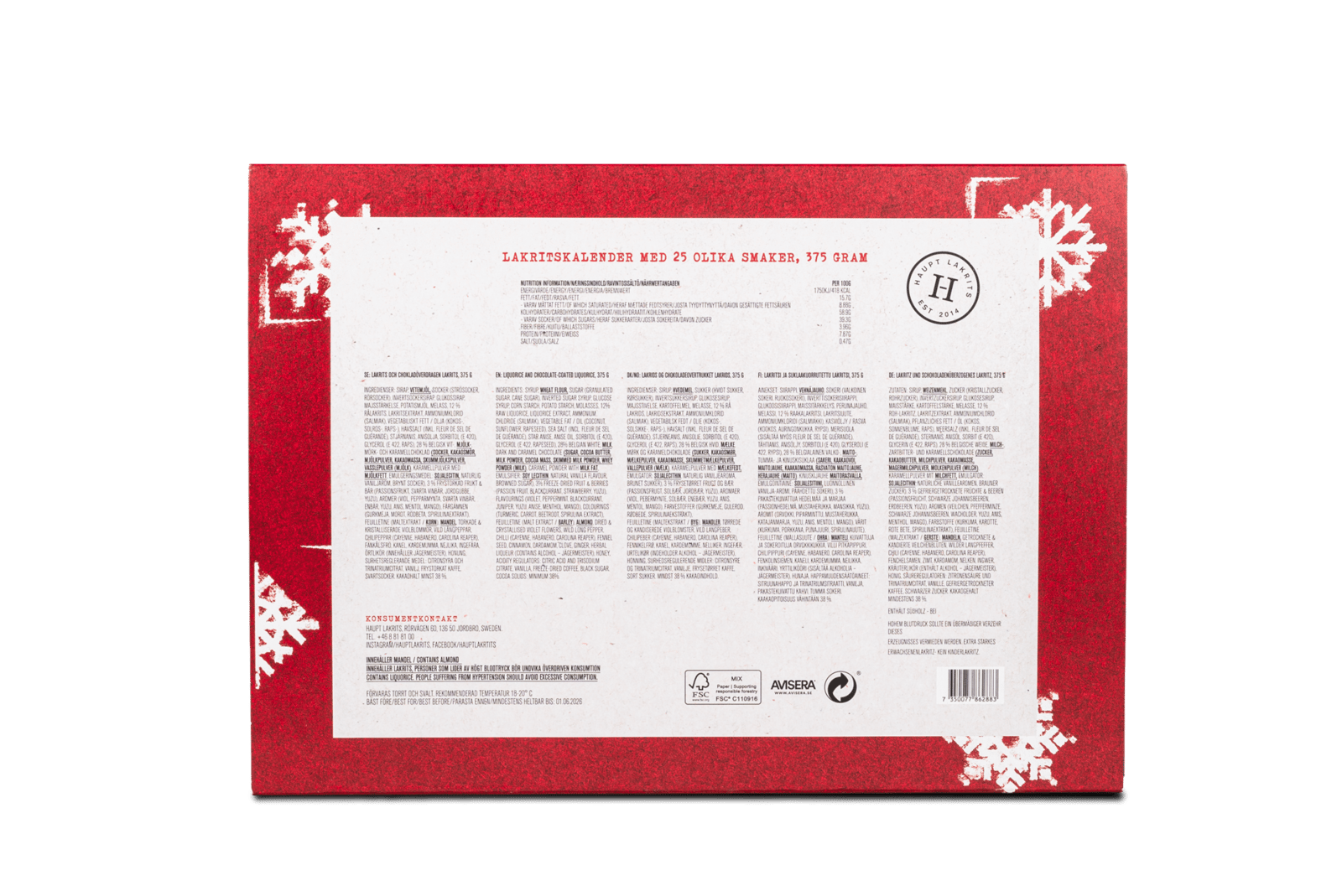 Haupt Lakrits Adventskalender 2025 375 g