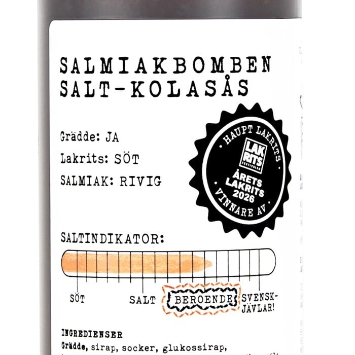 Haupt Salmiakbomben Salt Kolasås 315g