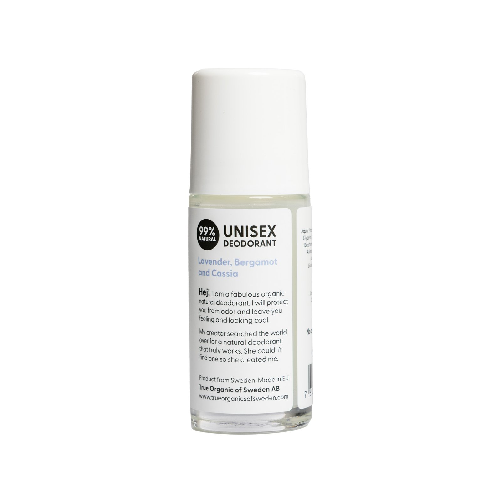True Organic of Sweden Undercover Agent Lavender Bergamot Cassia Deo 50ml
