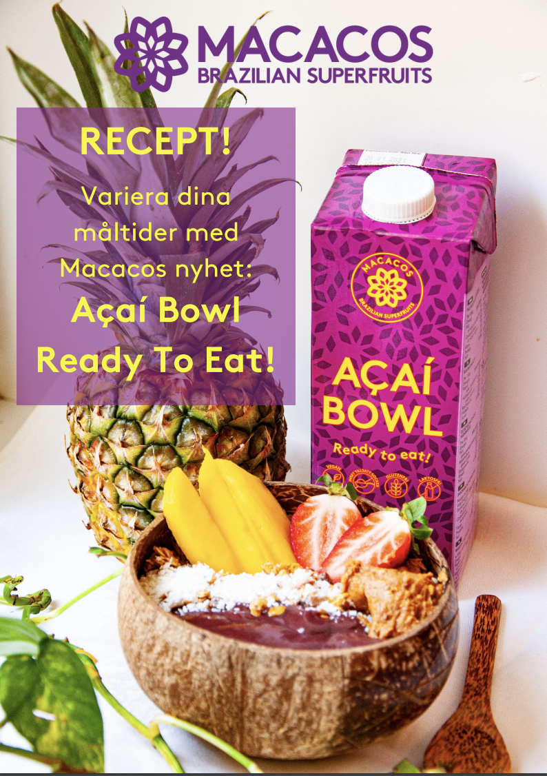 Macacos Acaí Smoothie Bowl Färdigmixad 1 l