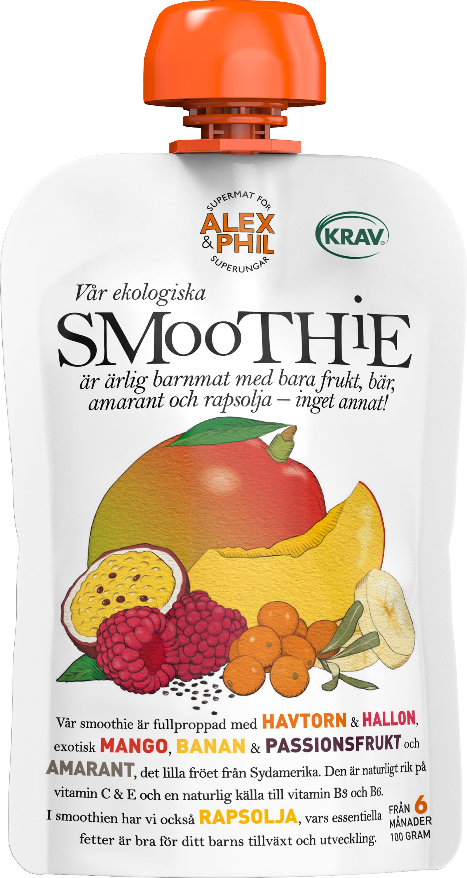 Alex & Phil Smoothie med havtorn och mango 100 g
