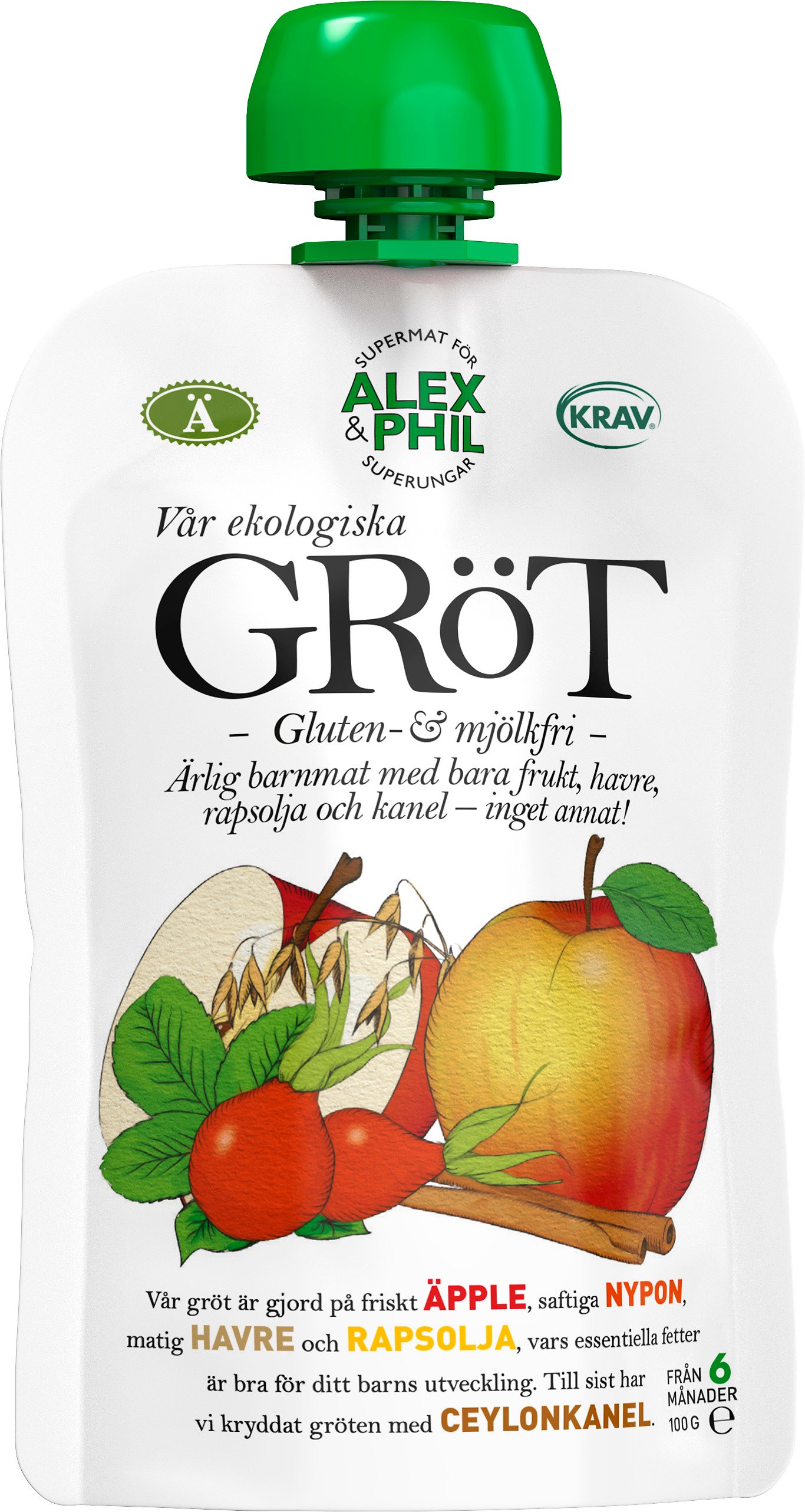 Alex & Phil Äppelgröt Med Kanel 100 g