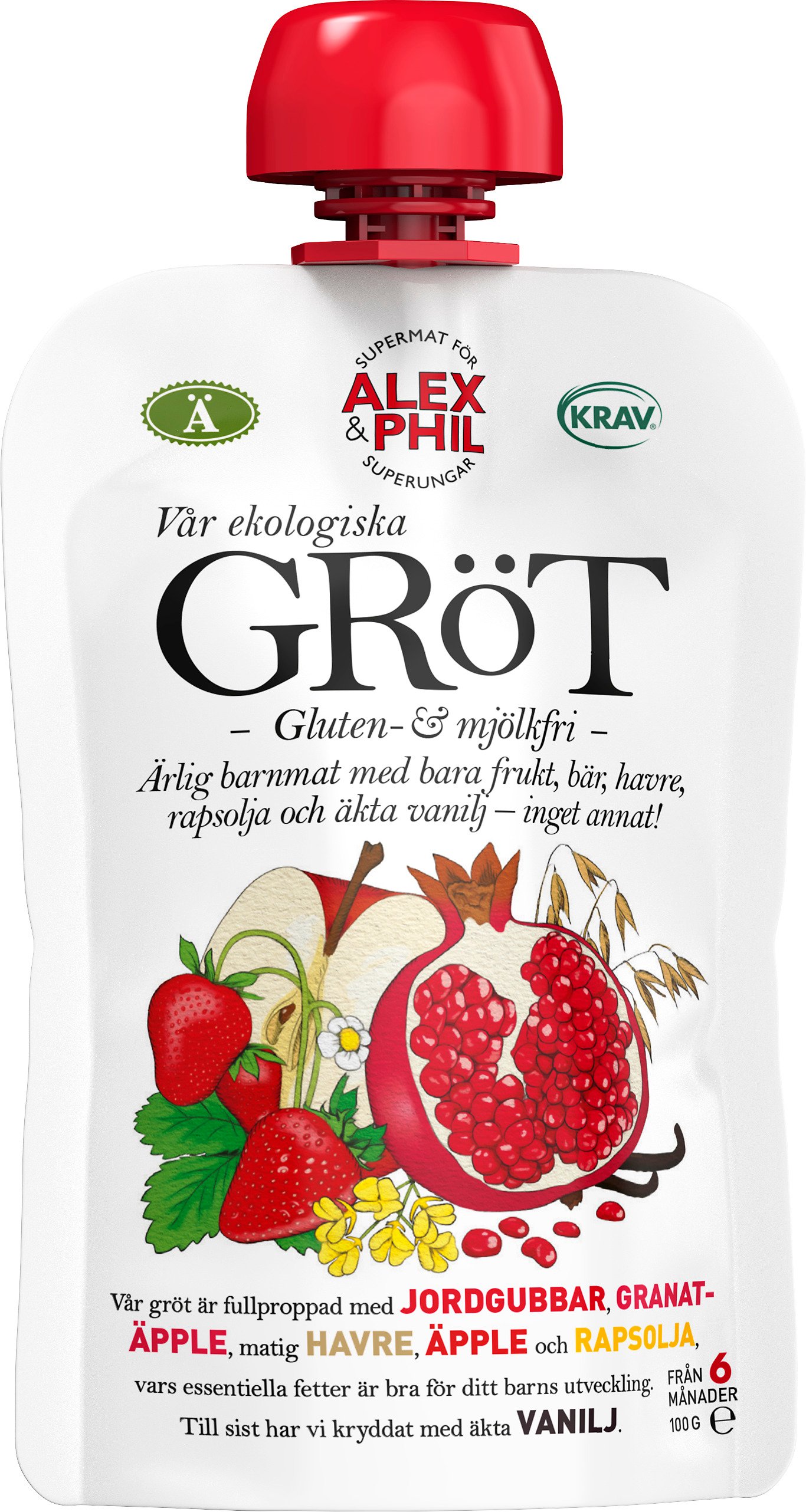 Alex & Phil Jordgubbsgröt Med Vanilj 100 g