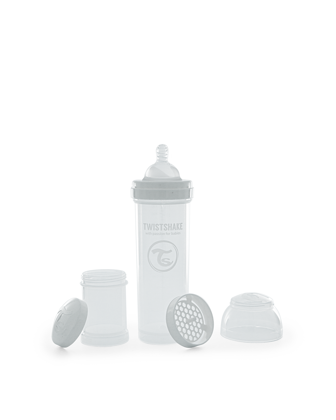Twistshake Nappflaska Anti-Kolik Vit 330 ml