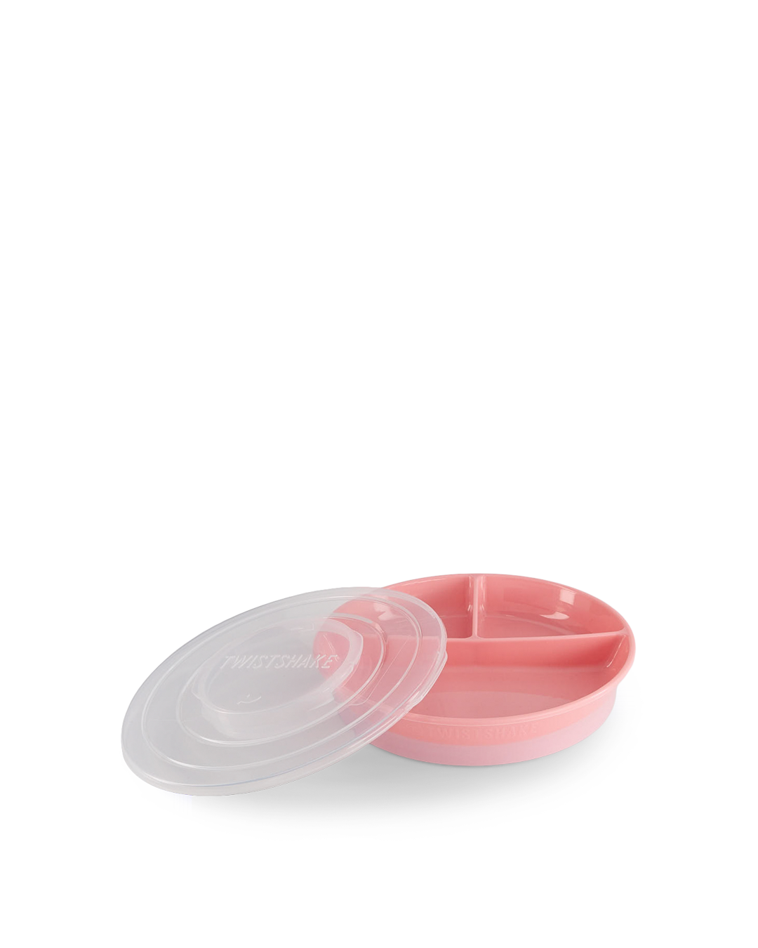 Twistshake Delad Tallrik Pastell Babyrosa