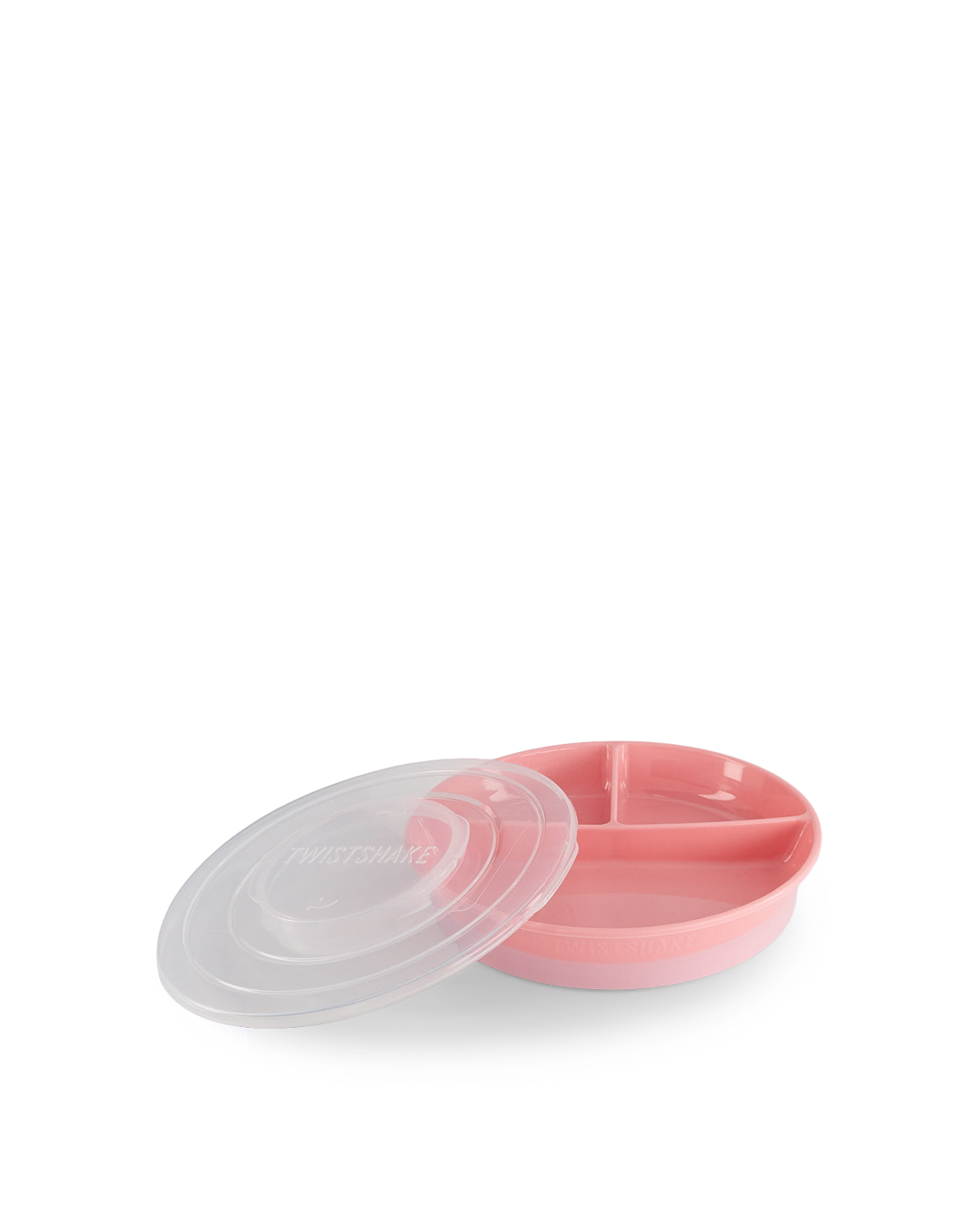 Twistshake Delad Tallrik Pastell Babyrosa