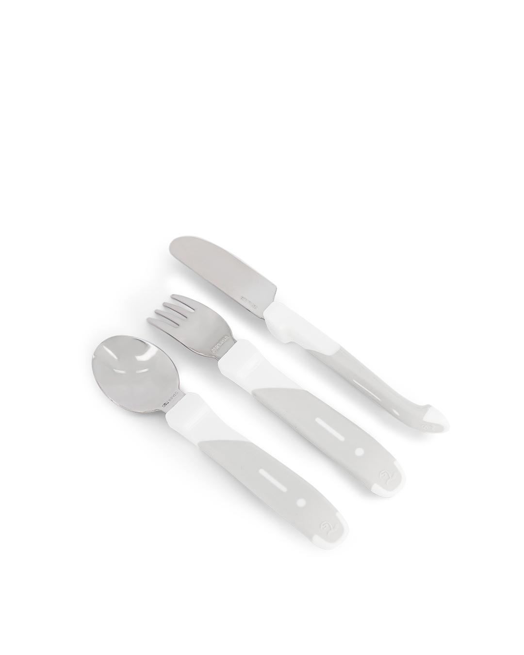 Twistshake Learn Cutlery Stainless Steel 12+ white