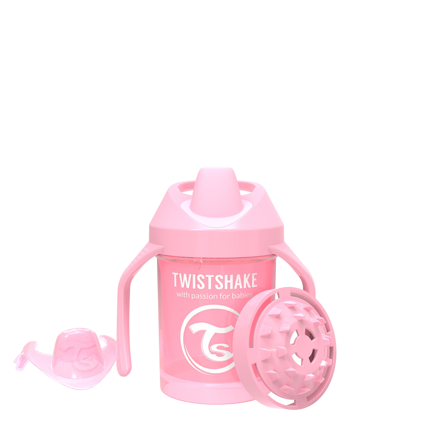 Twistshake Pipmugg Spillfri med Mixernät Liten Rosa 230 ml