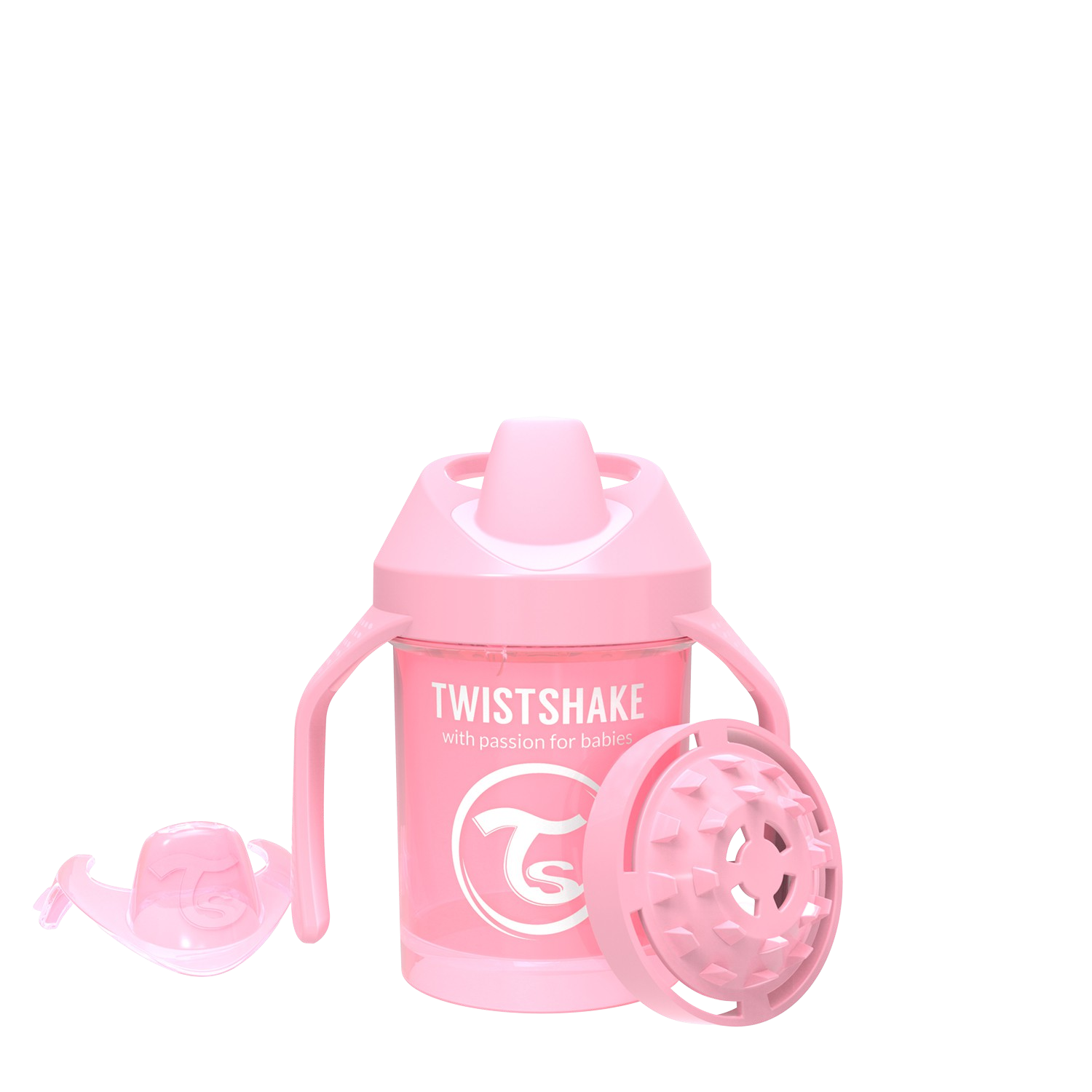 Twistshake Pipmugg Spillfri med Mixernät Liten Rosa 230 ml