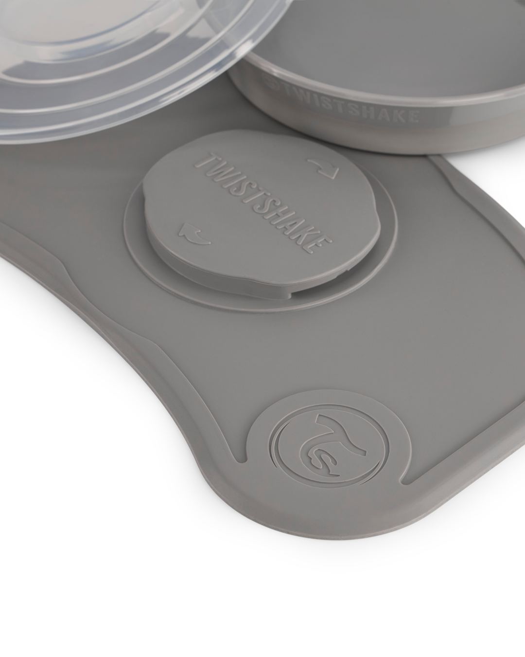 Twistshake Click-Mat Mini + Tallrik Grå