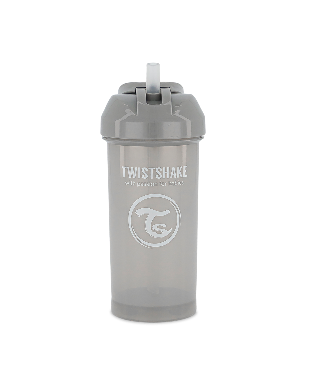 Twistshake Sugrörsmugg Grå 360 ml