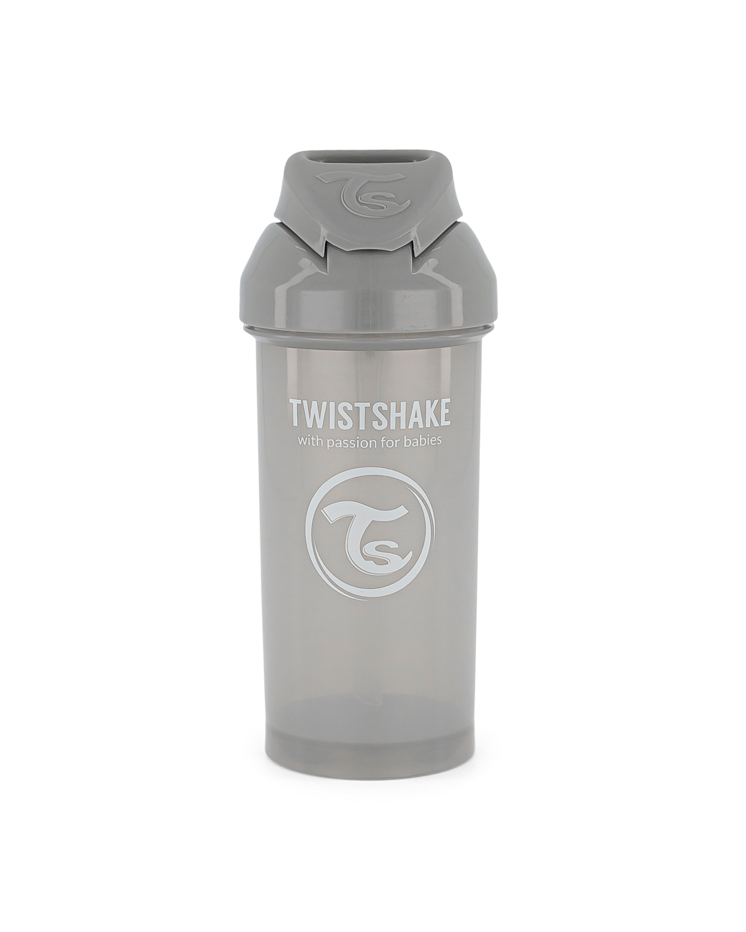 Twistshake Sugrörsmugg Grå 360 ml