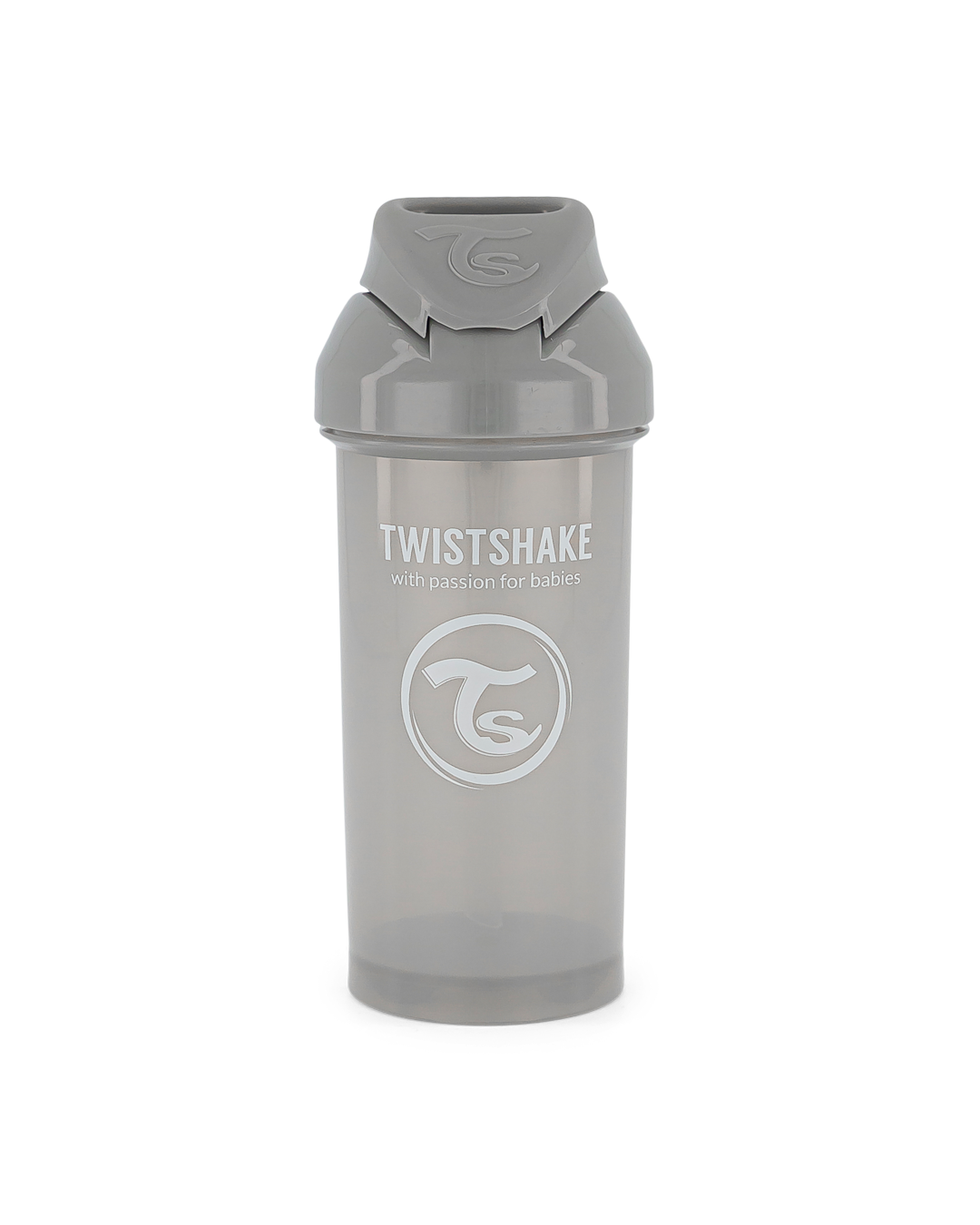 Twistshake Sugrörsmugg Grå 360 ml
