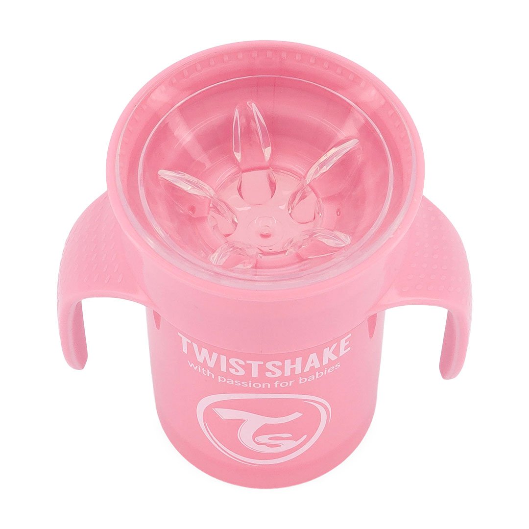 Twistshake 360 Cup 6+m Pastel Pink 1 st