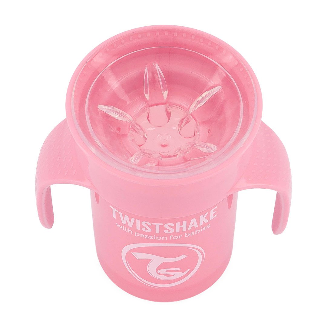 Twistshake 360 Cup 6+m Pastel Pink 1 st