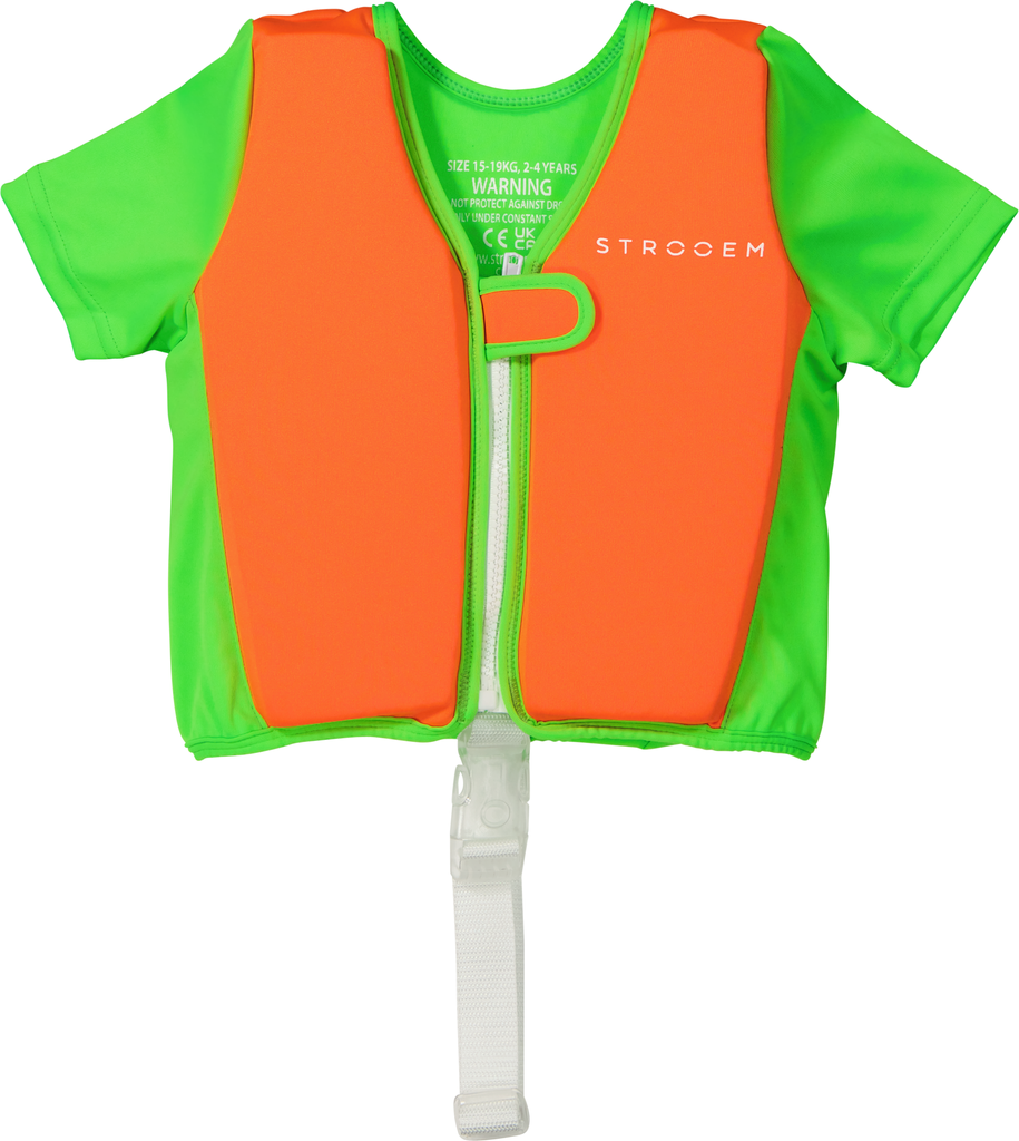 Strooem Original Swim Vest Orange/Lime 4-6 år 19-30 kg