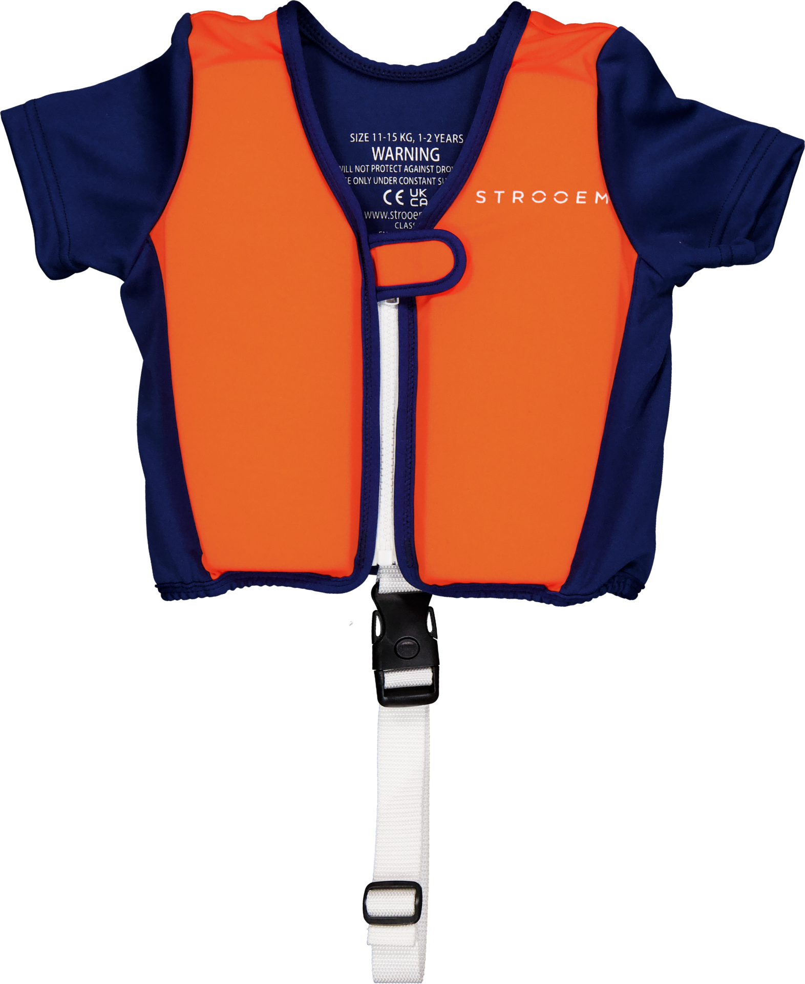 Strooem Original Swim Vest Orange/Navy 1-2 år 11-15 kg