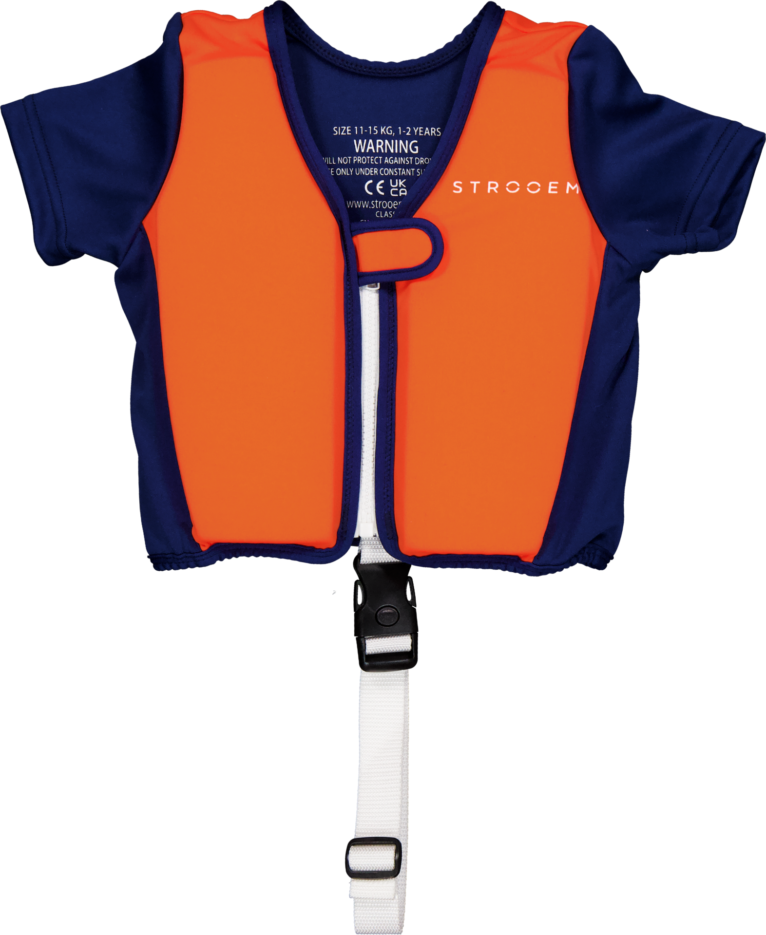Strooem Original Swim Vest Orange/Navy 1-2 år 11-15 kg