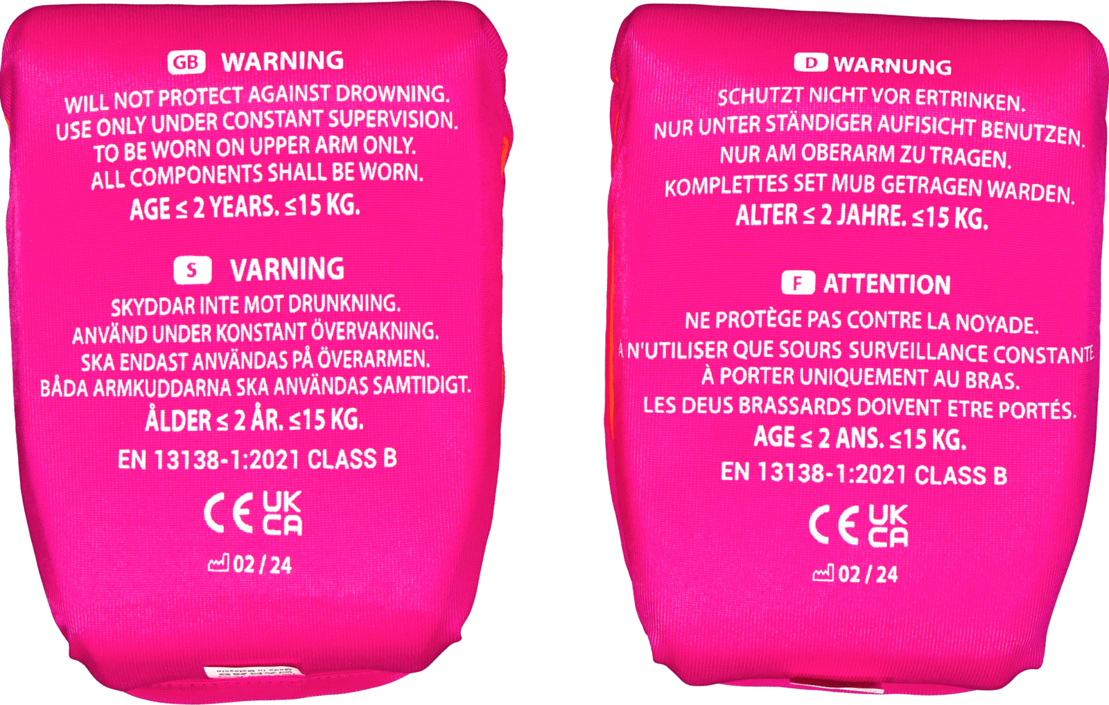 Strooem Softies Foam Swim Armbands Pink/Orange 0-2 år upp till 15 kg