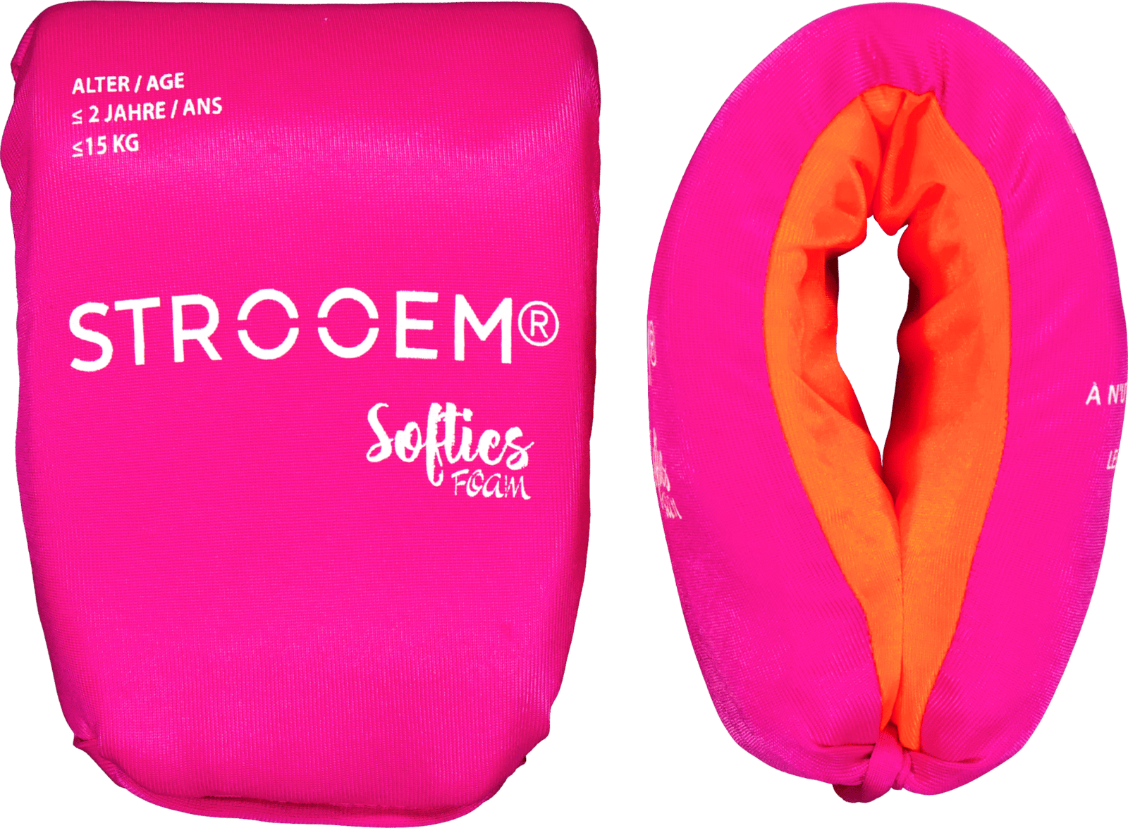 Strooem Softies Foam Swim Armbands Pink/Orange 0-2 år upp till 15 kg
