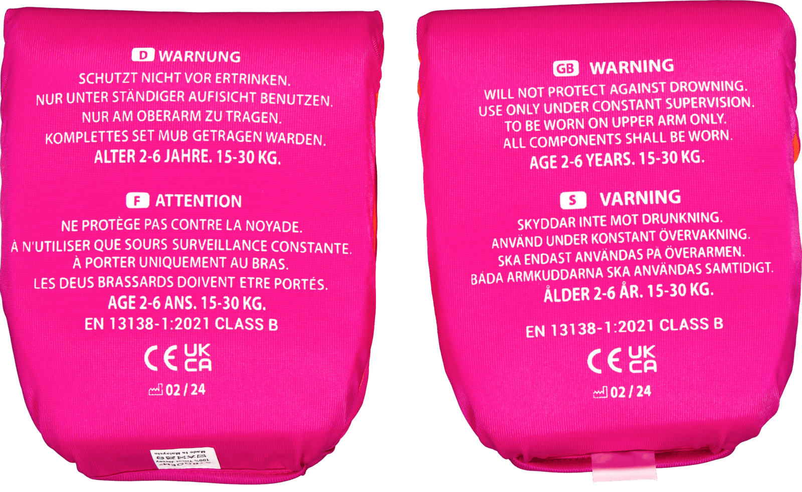Strooem Softies Foam Swim Armbands Pink/Orange 2-6 år 15-30 kg