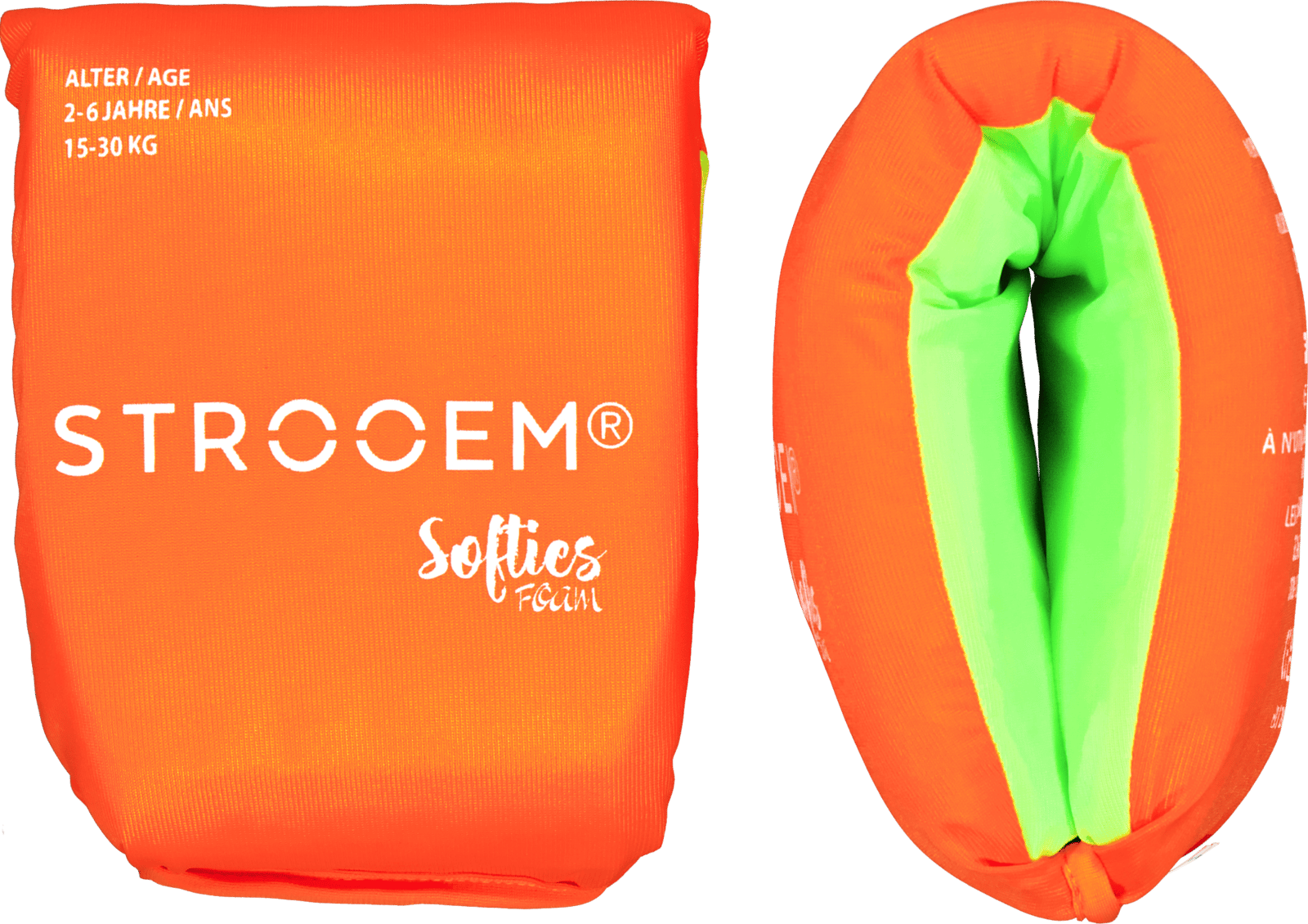 Strooem Softies Foam Swim Armbands Orange/Lime 2-6 år 15-30 kg