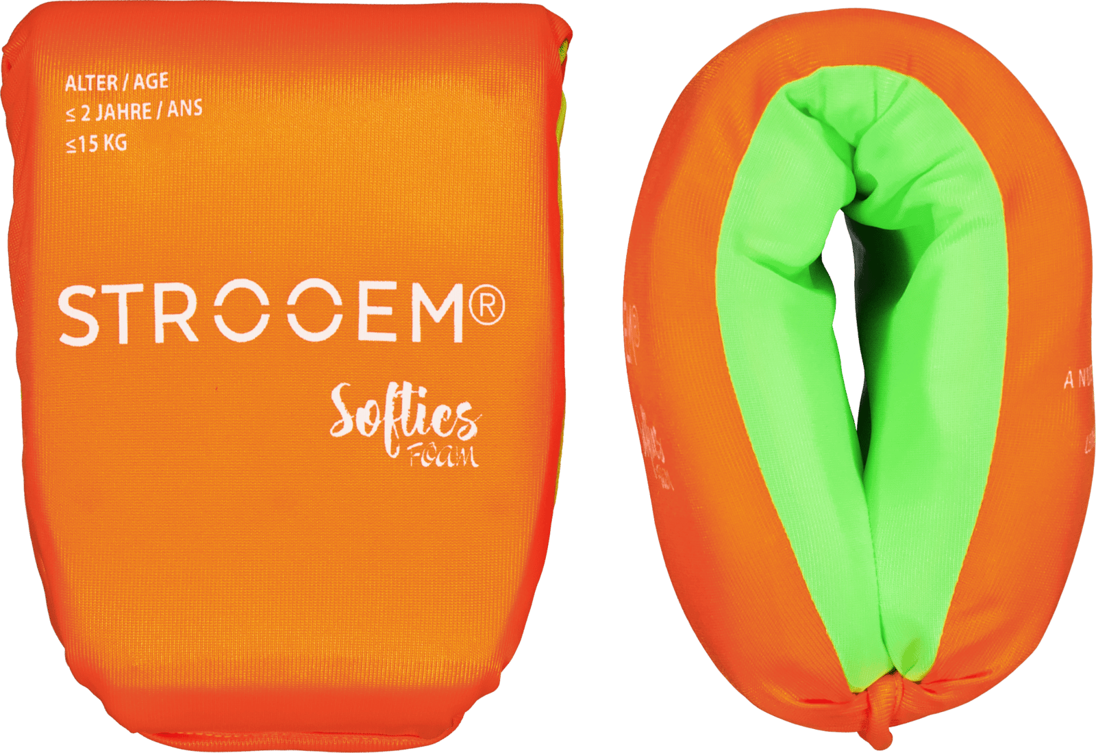 Strooem Softies Foam Swim Armbands Orange/Lime 0-2 år upp till 15 kg