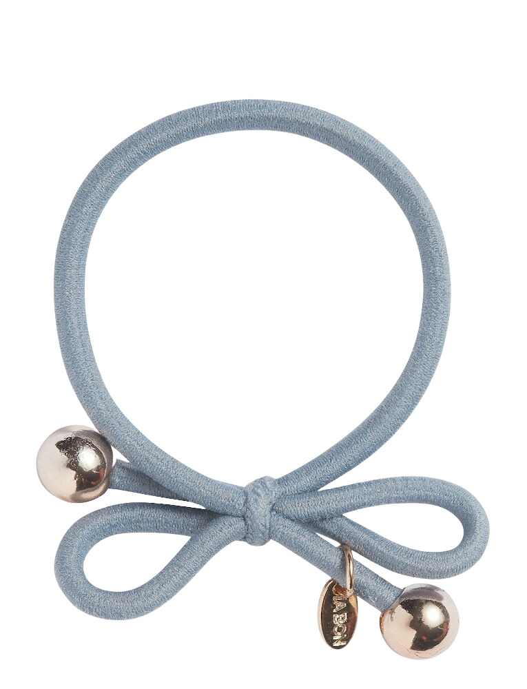 IA BON Hair Tie Gold Bead Dusty Blue 1 st