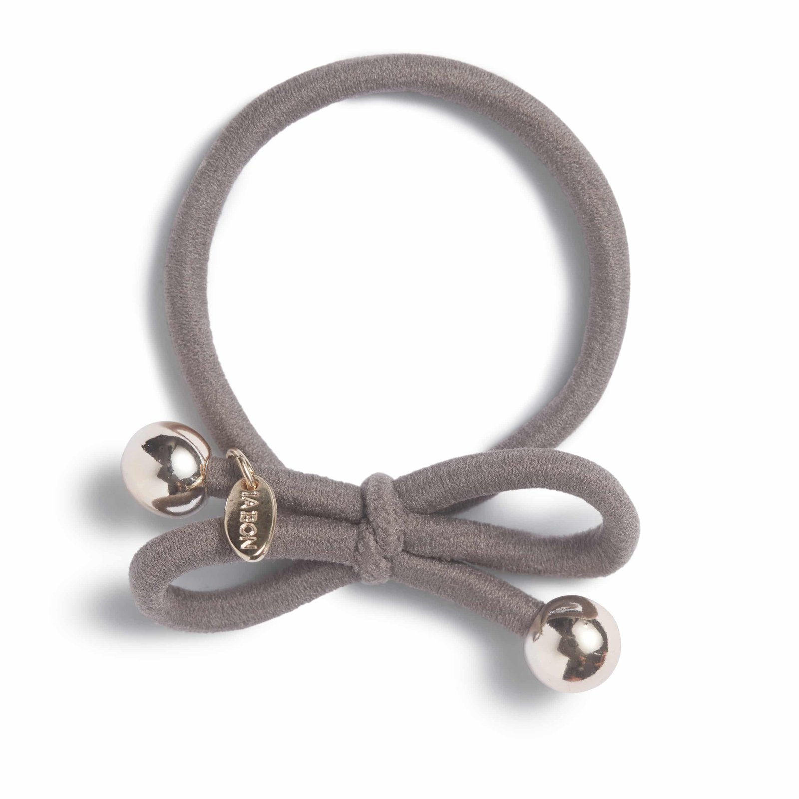 IA BON Hair Tie Gold Bead Taupe 1 st