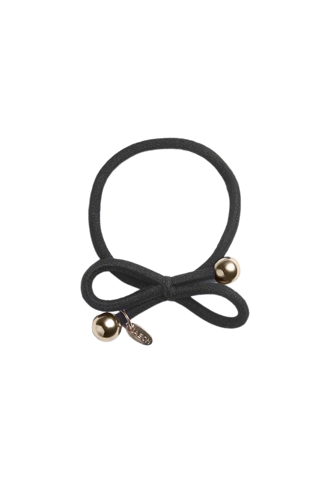 IA BON Hair Tie Gold Bead Black 1 st