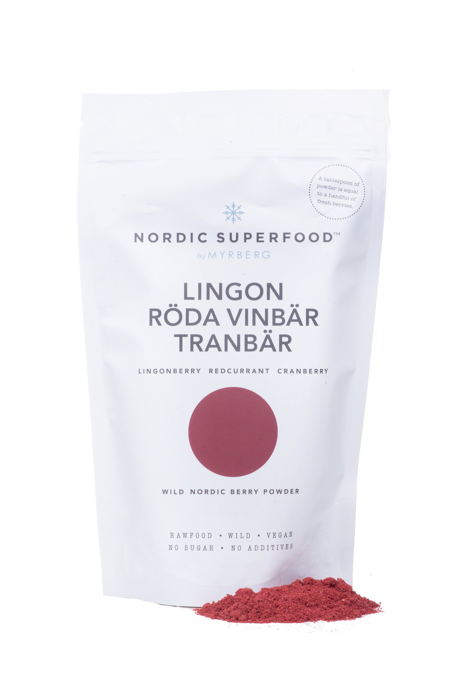 Nordic Superfood by Myrberg Red - Lingon, Röda vinbär & Tranbär Bärpulver 80 g