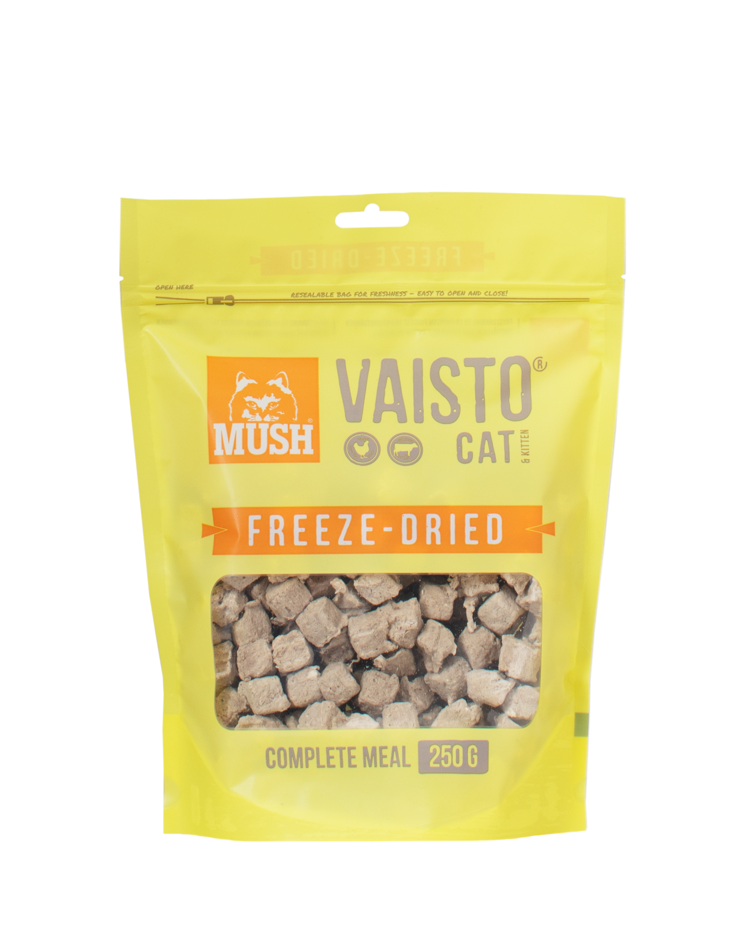 MUSH Vaisto Cat gul Kyckling-Nöt Frystorkat