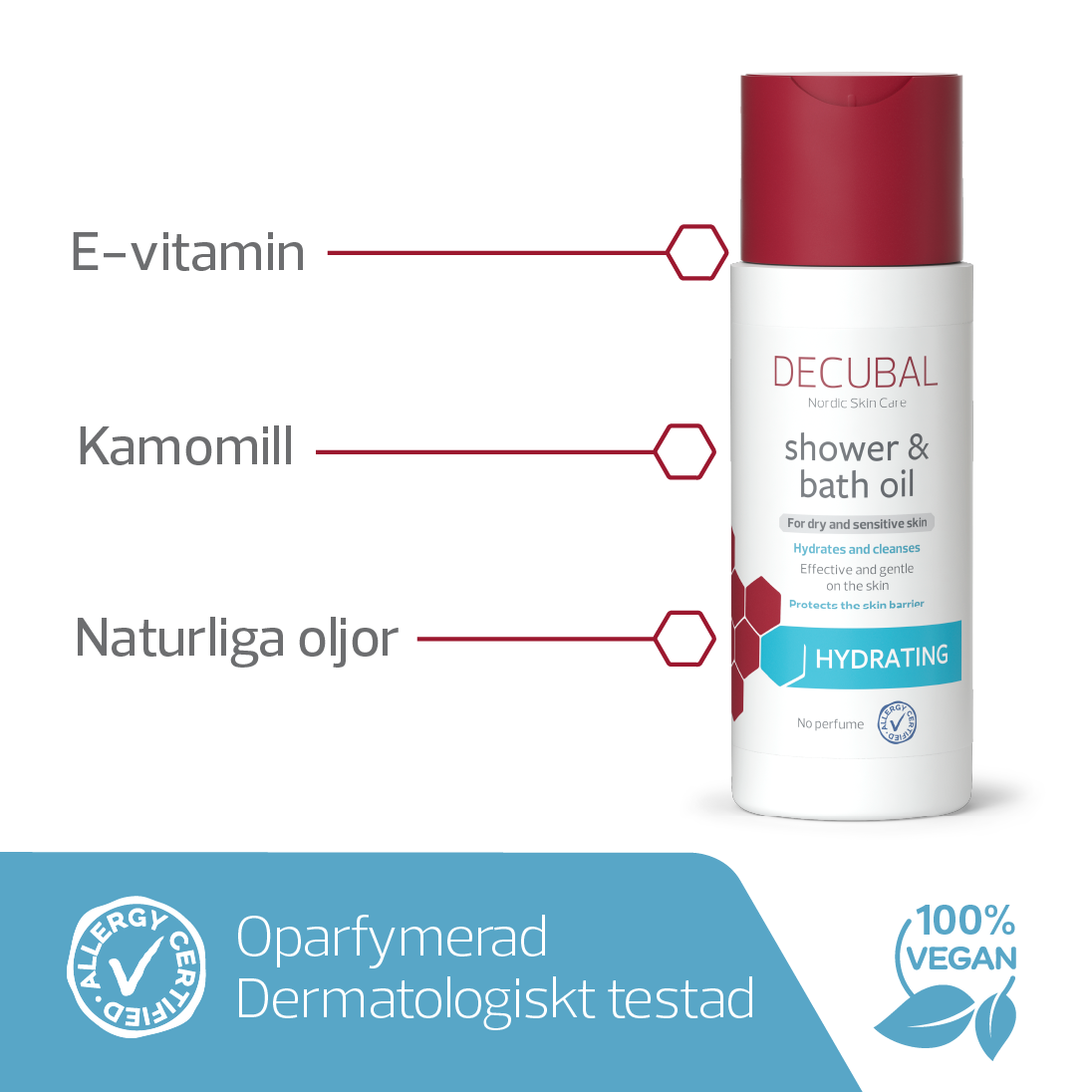 Decubal Hydrating Shower & Bath Oil 200 ml