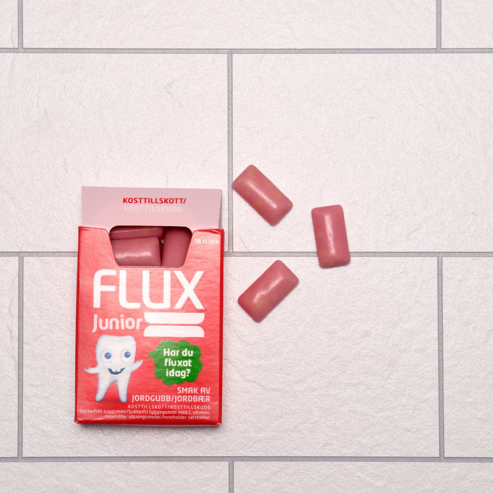 FLUX JuniorTuggummi Jordgubb 1 st