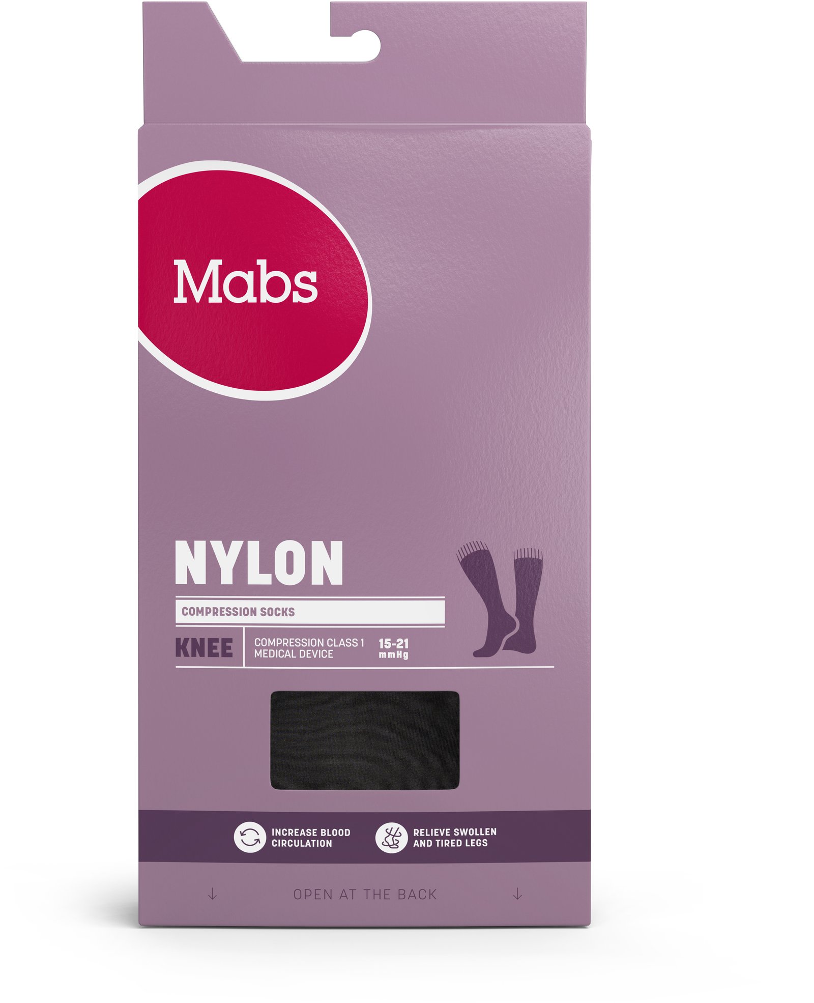 Mabs Nylon Knee Stödstrumpor Black S
